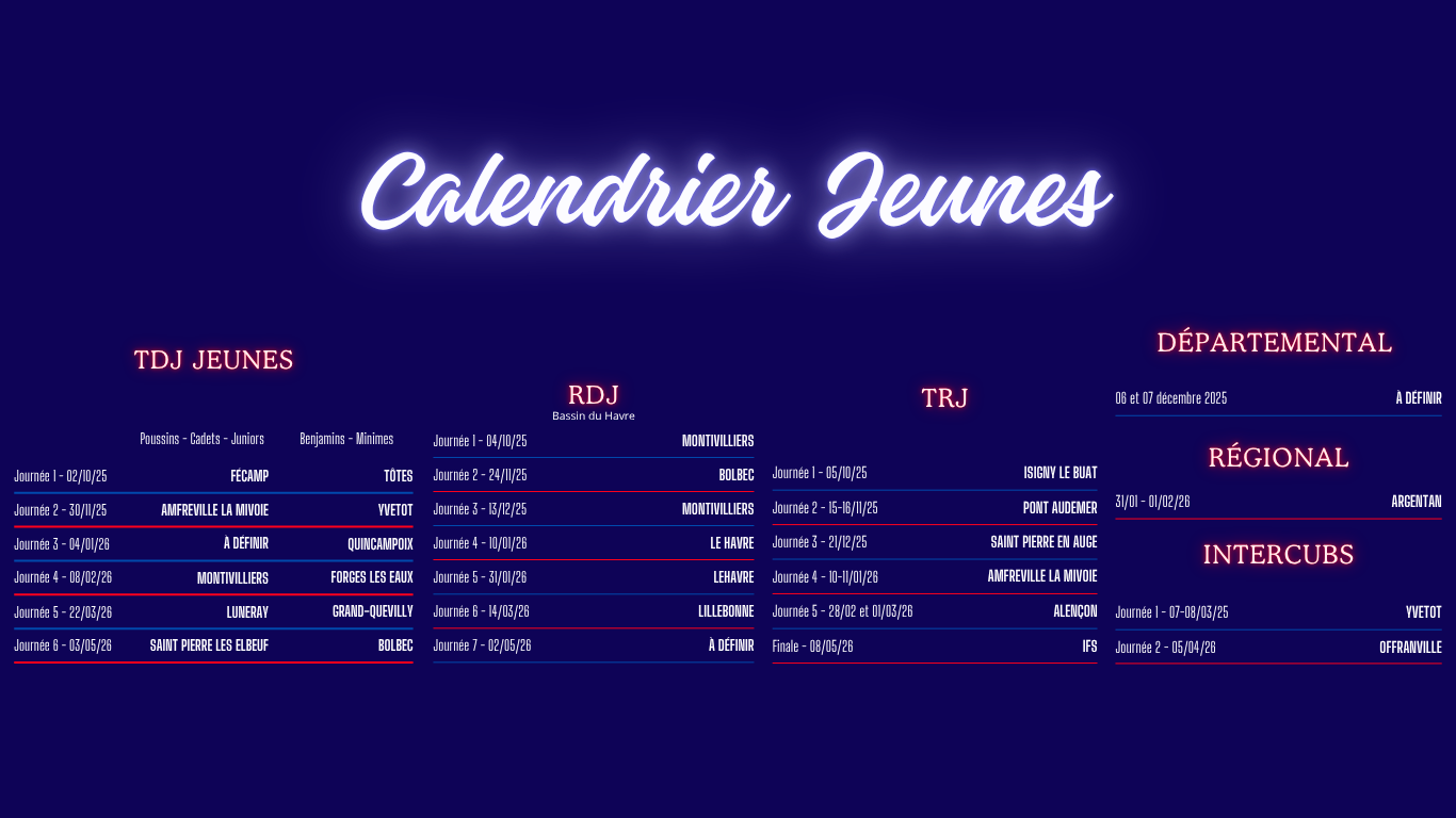 Calendrier Jeunes