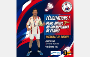 🥉 MÉDAILLE DE BRONZE POUR DENIS ! 🥉